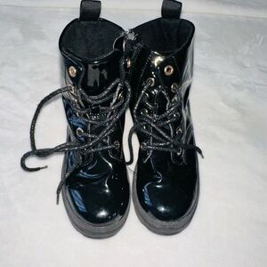 H&M Black Lace-Up Boots